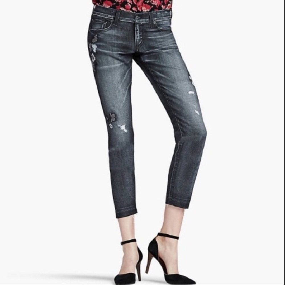 Lucky Brand Sienna Slim Boyfriend Jean Black Distr - Picture 3 of 16